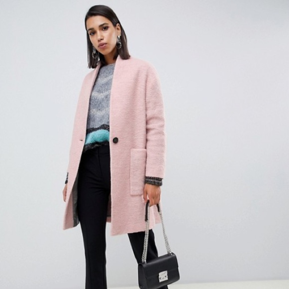 ASOS blush oversized coat